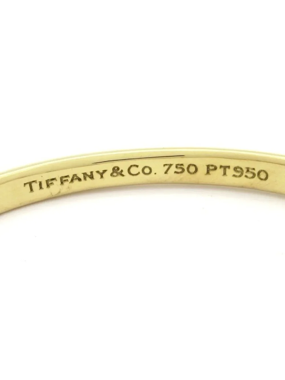 Tiffany & Co Bangle Dots 18k Yellow Gold Diamond 0.03 Carat Bracelet